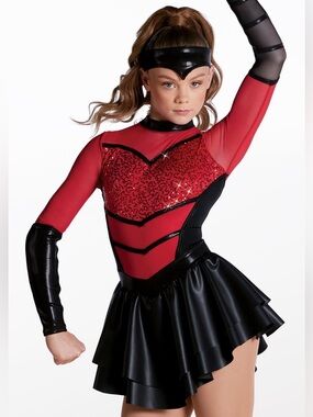 Weissman Supergirl Character Red Dance Costume Size LC (14)